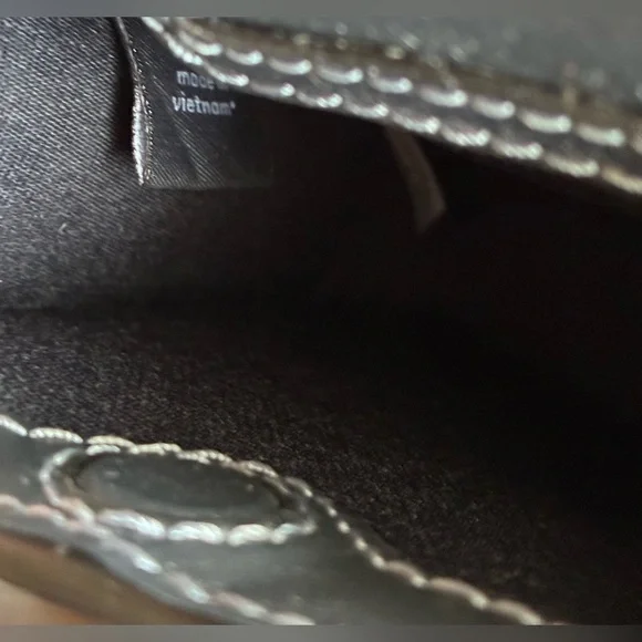 Coach Navy and Burgundy Cherry Print Key Holder - Picture 5 of 15